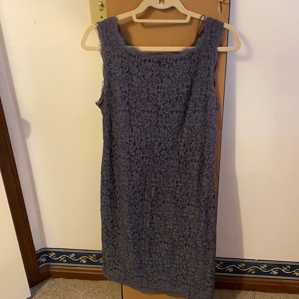 Gorgeous gray lace Adrianna Papell dress